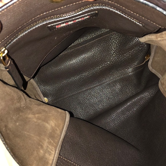 Brown leather & suede marni tote - Picture 6 of 9